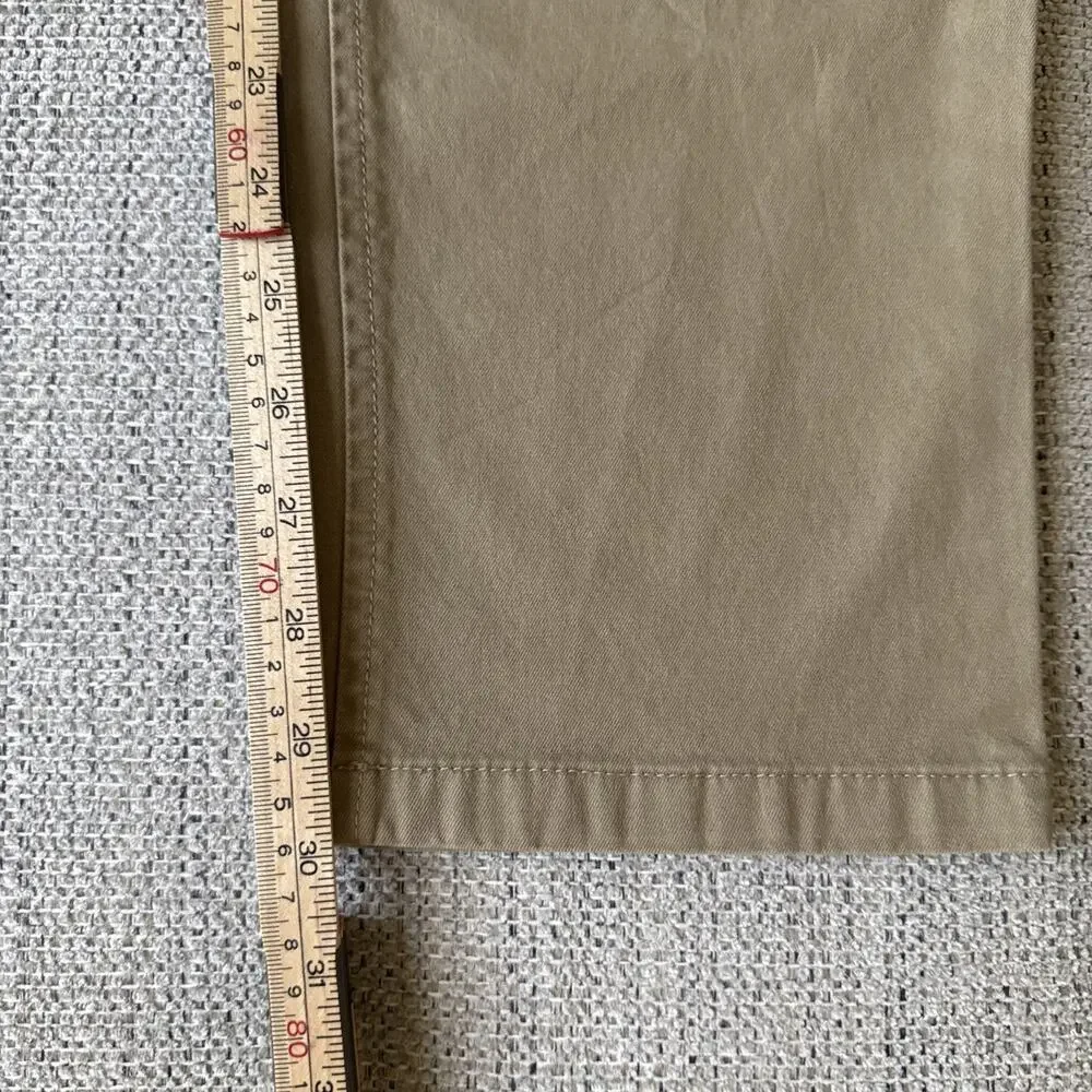 Banana Republic Fulton Chino Pants 34x32 Khaki Tan Skinny Fit Cotton Stretch